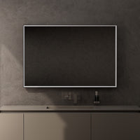 Inda - Specchio LED Pirano 120x80cm dimmerabile con telaio nero
