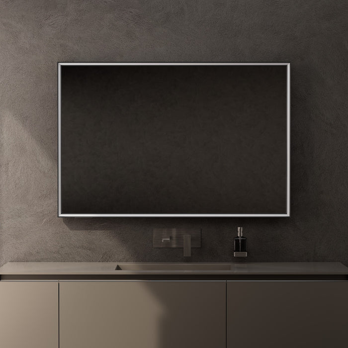 Inda - Specchio LED Pirano 120x80cm dimmerabile con telaio nero