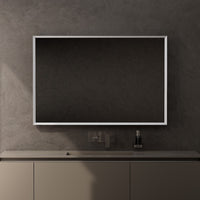 Inda - Specchio LED Pirano 120x80cm dimmerabile con telaio satinato