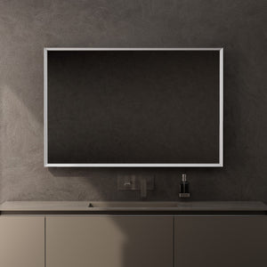 Inda - Specchio LED Pirano 120x80cm dimmerabile con telaio satinato
