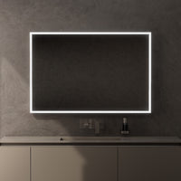 Inda - Specchio LED Pirano 120x80cm dimmerabile con telaio bianco