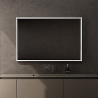 Inda - Specchio LED Pirano 120x80cm dimmerabile con telaio bianco