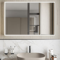 Inda - Specchio LED Pirano 160x80cm dimmerabile con telaio bianco