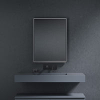 Inda - Specchio LED Pirano+ 60x80cm nero luce ed intensità dimmerabili