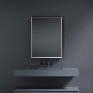 Inda - Specchio LED Pirano+ 60x80cm nero luce ed intensità dimmerabili