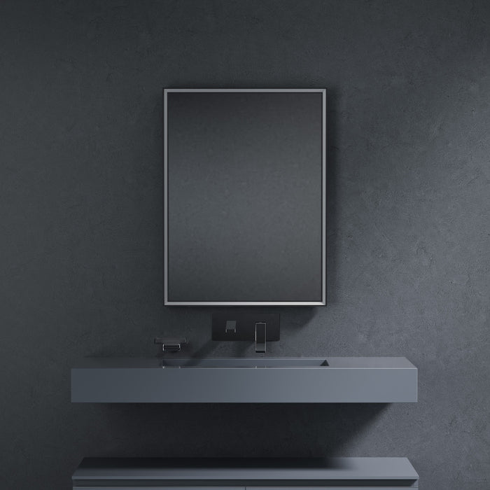 Inda - Specchio LED Pirano+ 60x80cm nero luce ed intensità dimmerabili