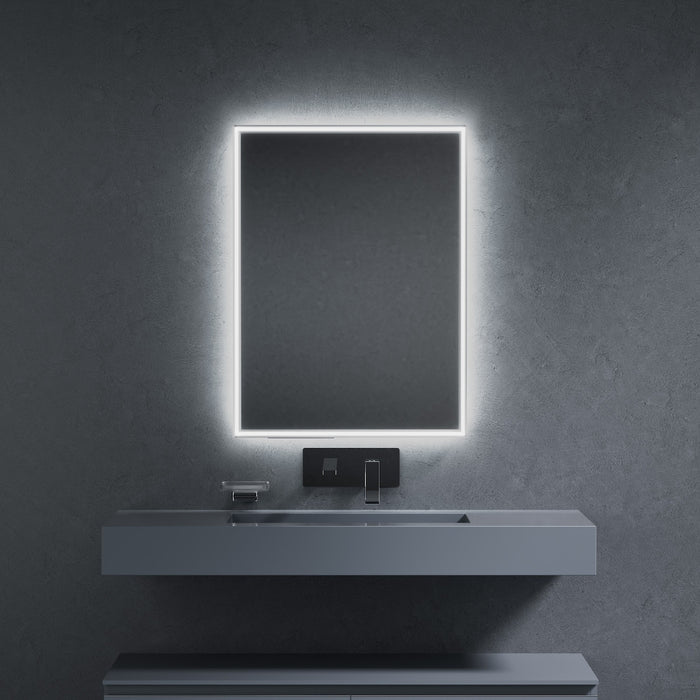 Inda - Specchio LED Pirano+ 60x80cm satinato luce ed intensità dimmerabili