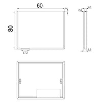 Inda - Specchio LED Pirano+ 60x80cm bianco luce ed intensità dimmerabili