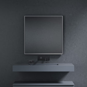 Inda - Specchio LED Pirano+ 80x80cm nero luce ed intensità dimmerabili