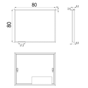 Inda - Specchio LED Pirano+ 80x80cm bianco luce ed intensità dimmerabili