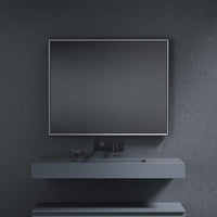 Inda - Specchio LED Pirano+ 100x80cm nero luce ed intensità dimmerabili