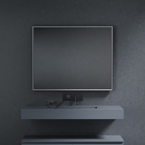 Inda - Specchio LED Pirano+ 100x80cm nero luce ed intensità dimmerabili