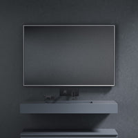 Inda - Specchio LED Pirano+ 120x80cm nero luce ed intensità dimmerabili