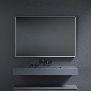 Inda - Specchio LED Pirano+ 120x80cm nero luce ed intensità dimmerabili