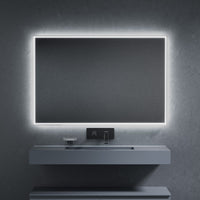 Inda - Specchio LED Pirano+ 120x80cm satinato luce ed intensità dimmerabili