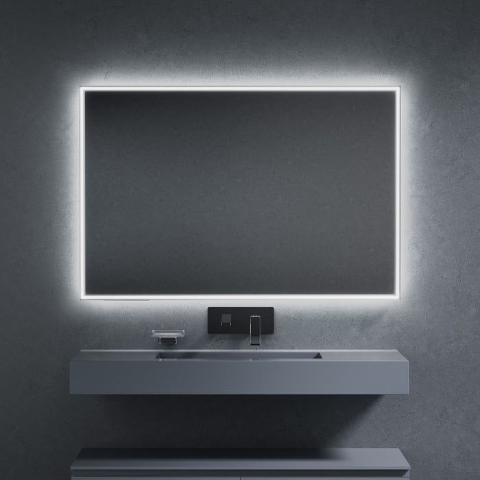 Inda - Specchio LED Pirano+ 120x80cm satinato luce ed intensità dimmerabili