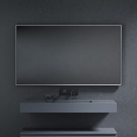 Inda - Specchio LED Pirano+ 140x80cm nero luce ed intensità dimmerabili