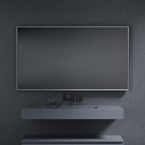 Inda - Specchio LED Pirano+ 140x80cm nero luce ed intensità dimmerabili