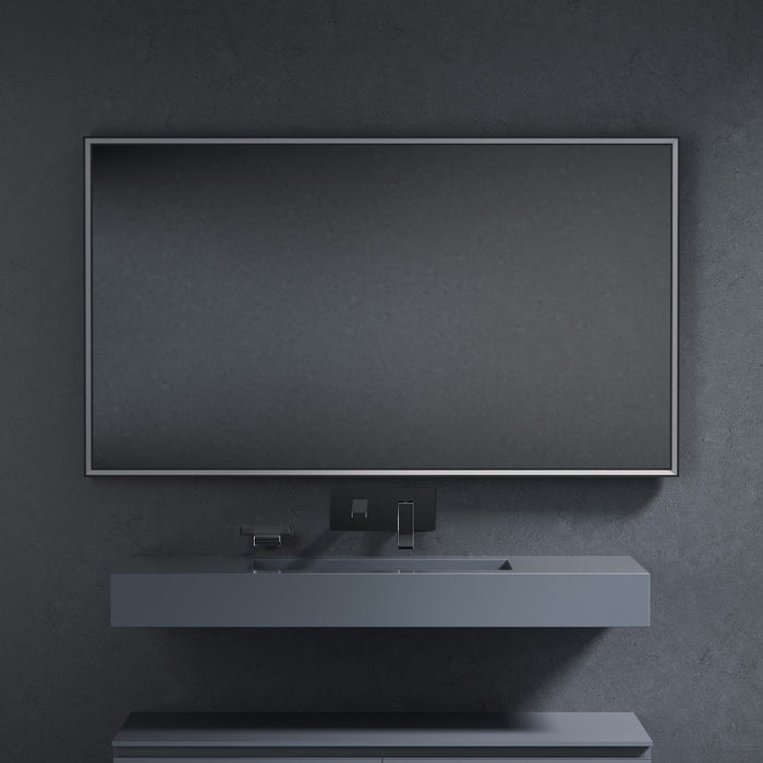 Inda - Specchio LED Pirano+ 140x80cm nero luce ed intensità dimmerabili