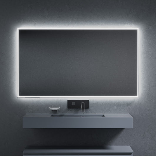 Inda - Specchio LED Pirano+ 140x80cm satinato luce ed intensità dimmerabili