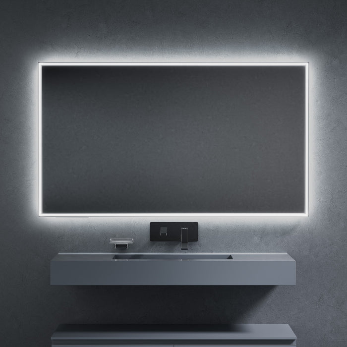 Inda - Specchio LED Pirano+ 140x80cm satinato luce ed intensità dimmerabili