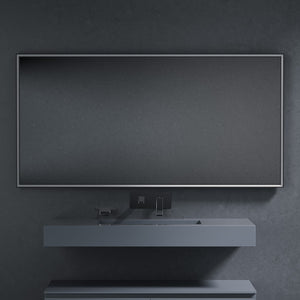 Inda - Specchio LED Pirano+ 160x80cm nero luce ed intensità dimmerabili