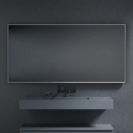 Inda - Specchio LED Pirano+ 160x80cm nero luce ed intensità dimmerabili