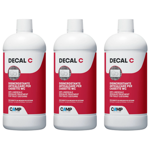 Kit 3 pezzi decal c trattamento disincrostante anticalcare per wc 1 litro