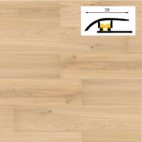 Barra da 90cm di PROFILO GIUNTO in Alluminio Gamma Laminati - Piatto o a discesa (base+coperchio) - SAMYELI - DISCESA