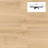 Barra da 90cm di PROFILO GIUNTO in Alluminio Gamma Laminati - Piatto o a discesa (base+coperchio) - SAMYELI - PIATTO