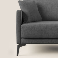 Divano 3 Posti 180x94x90 cm in Tessuto Grigio