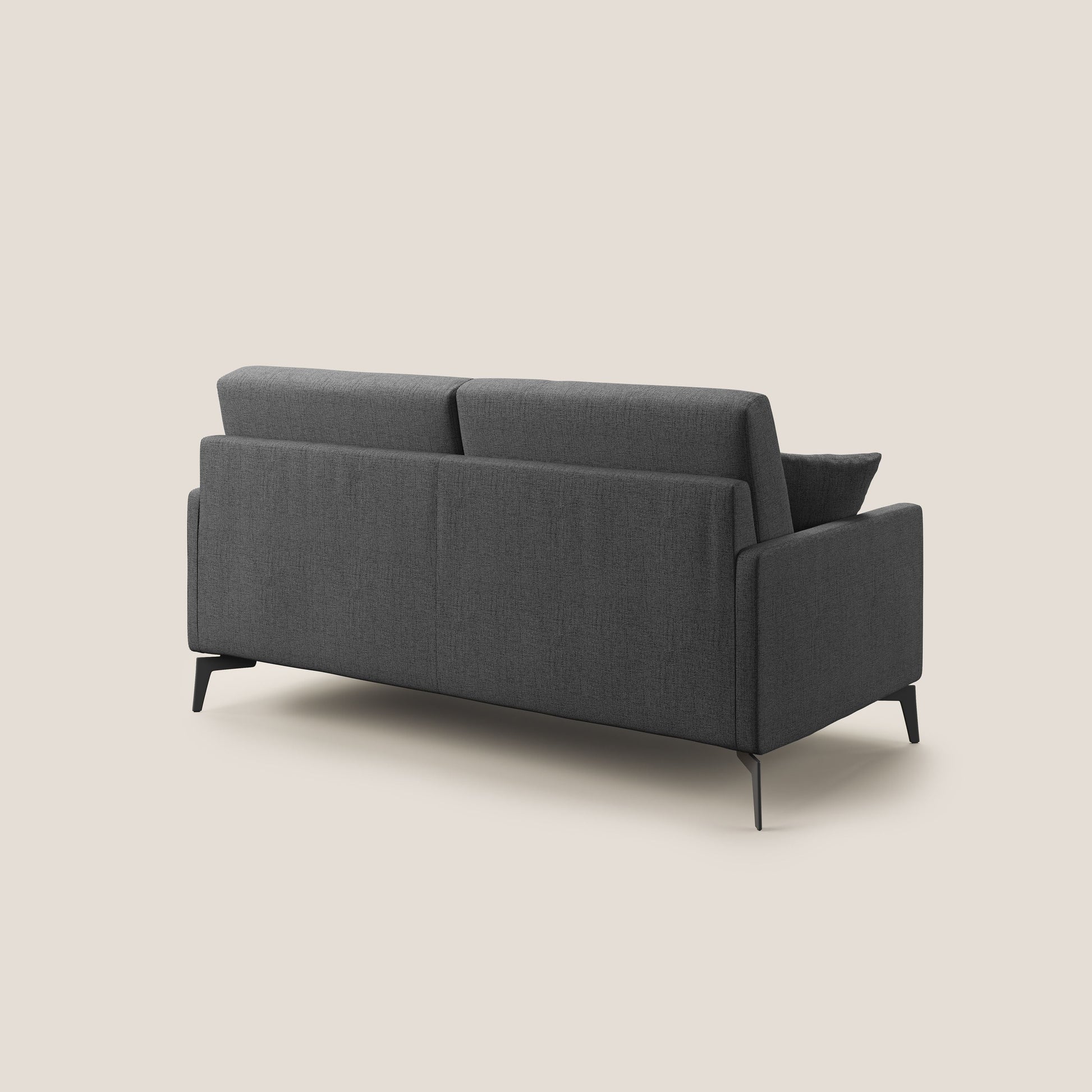 Divano 2 Posti 140x94x90 cm in Tessuto Grigio