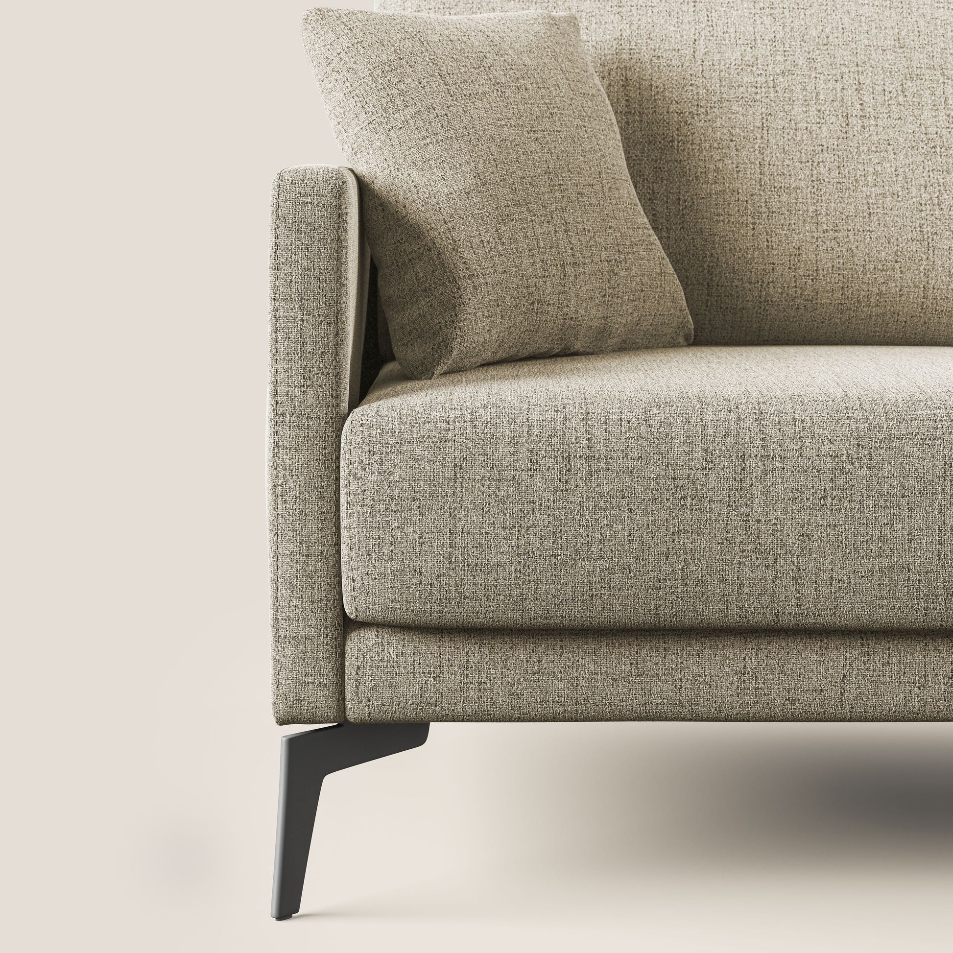 Divano 3 Posti 180x94x90 cm in Tessuto Beige