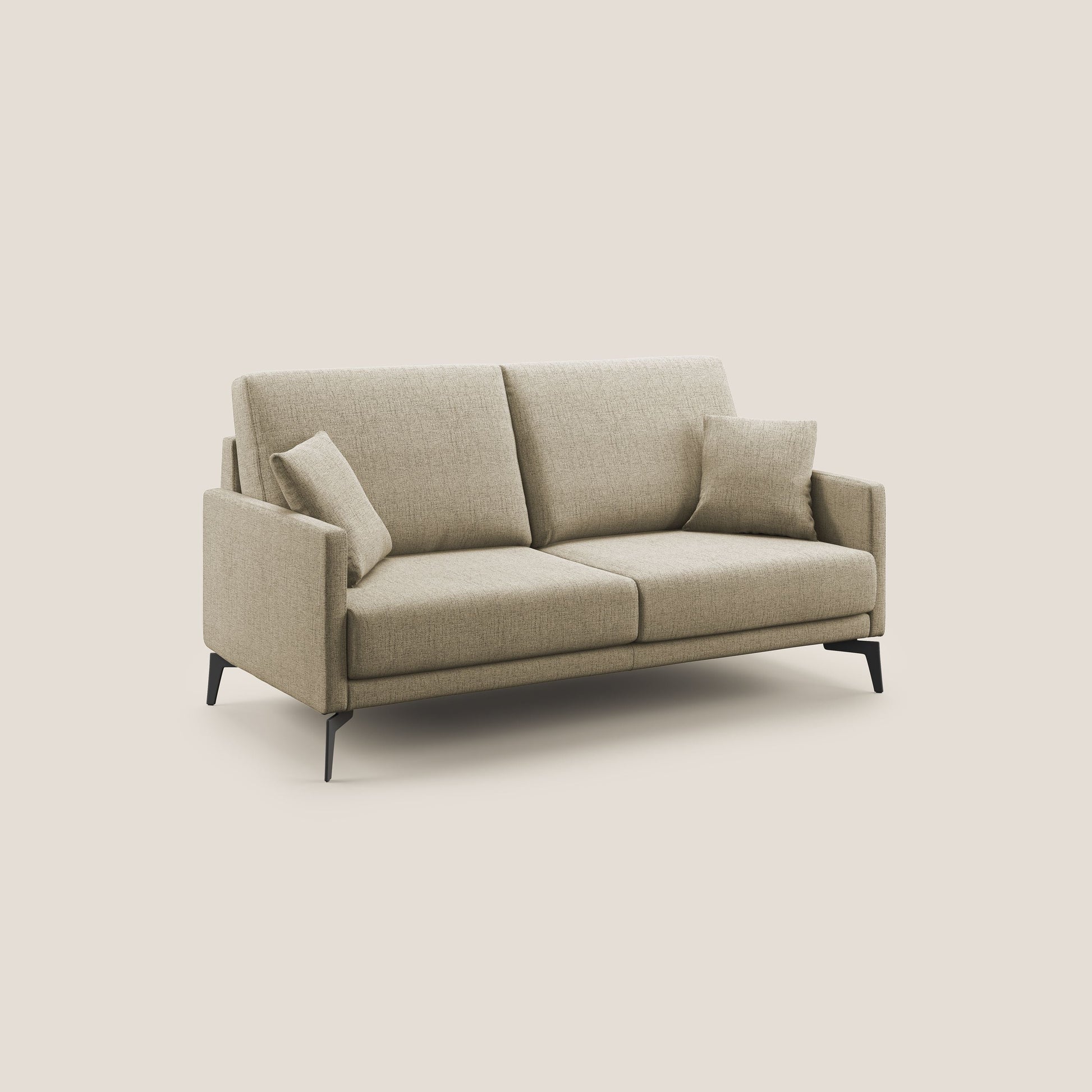 Divano 2 Posti 140x94x90 cm in Tessuto Beige
