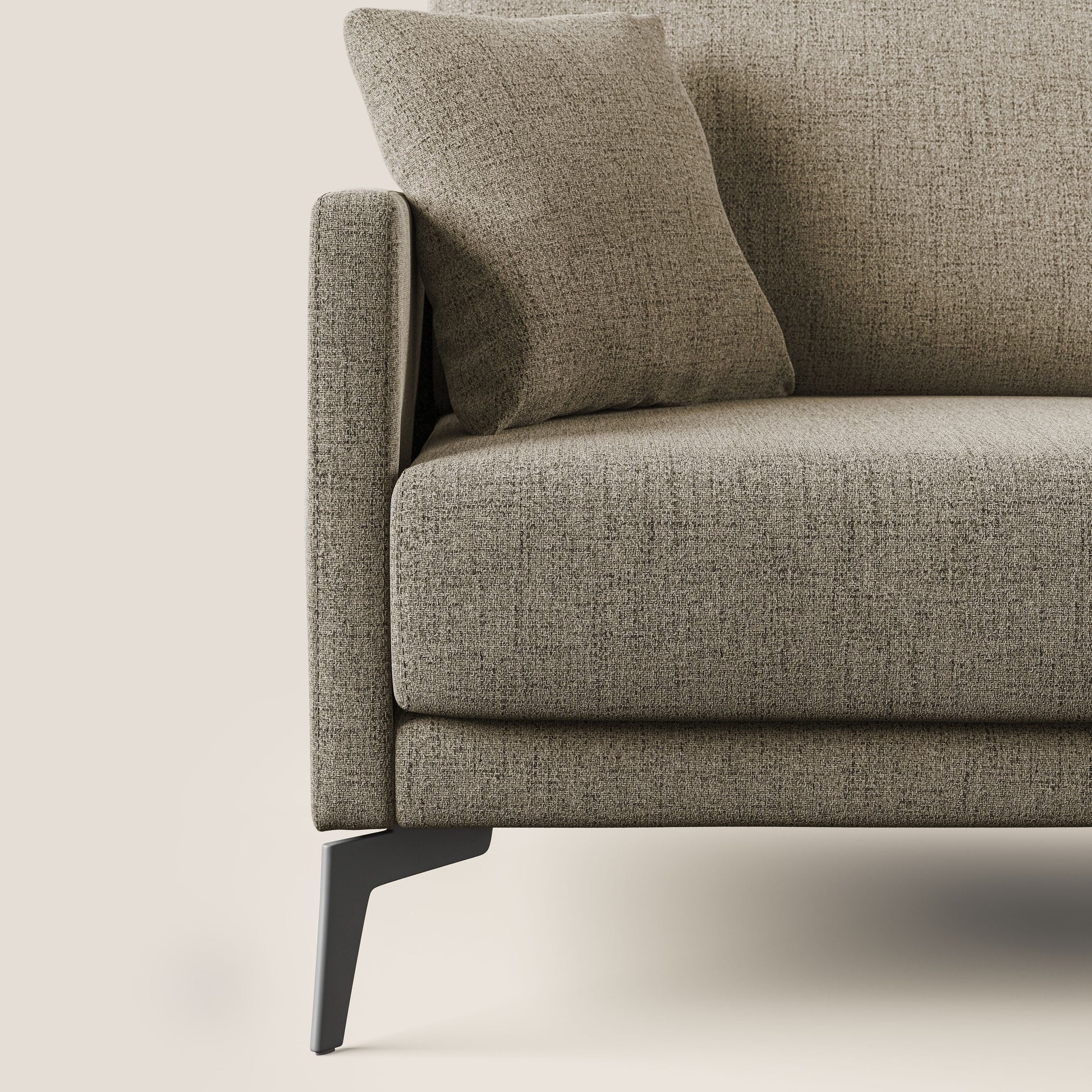 Divano 3 Posti 180x94x90 cm in Tessuto Marrone
