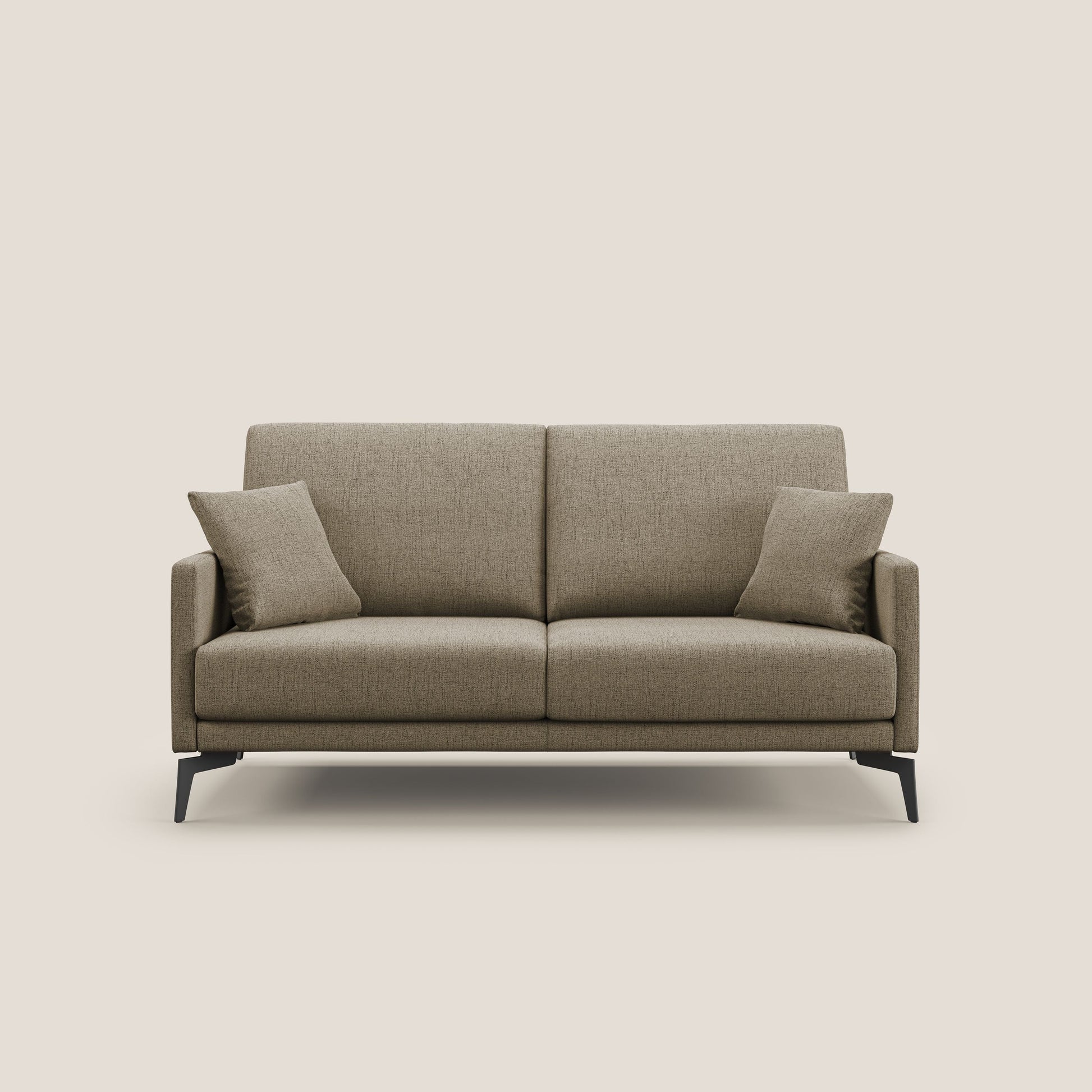 Divano 2 Posti 160x94x90 cm in Tessuto Marrone