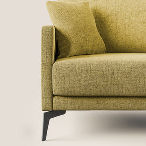 Divano 2 Posti 140x94x90 cm in Tessuto Giallo