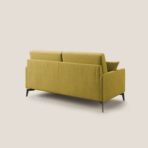 Divano 2 Posti 140x94x90 cm in Tessuto Giallo
