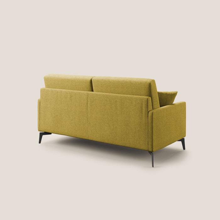 Divano 2 Posti 140x94x90 cm in Tessuto Giallo