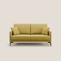 Divano 2 Posti 140x94x90 cm in Tessuto Giallo