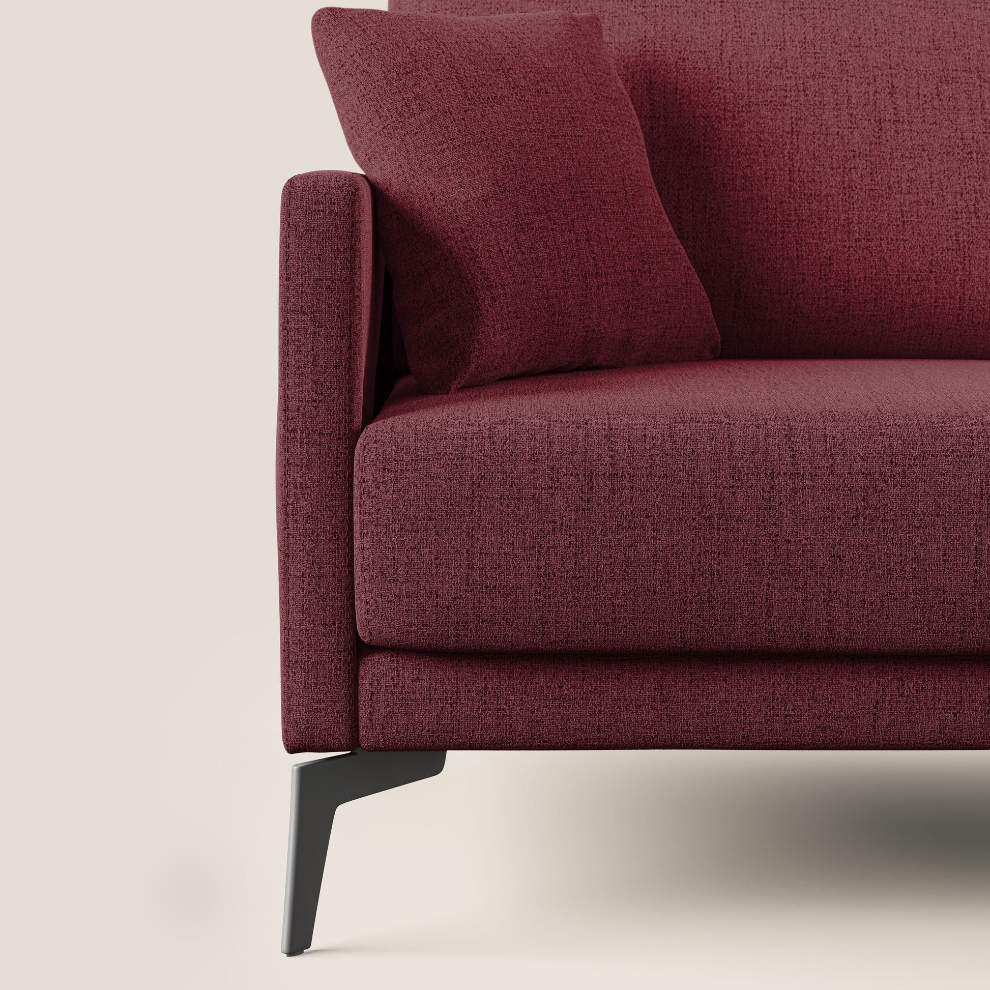 Divano 2 Posti 160x94x90 cm in Tessuto Rosso