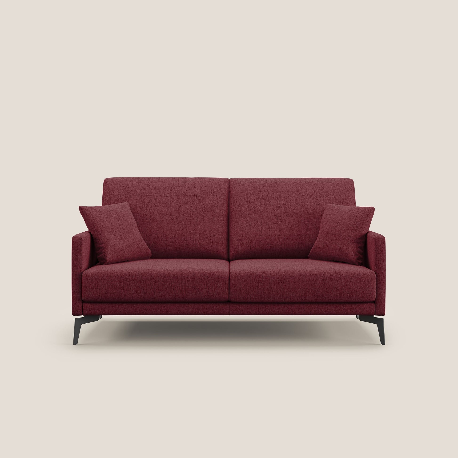 Divano 2 Posti 140x94x90 cm in Tessuto Rosso