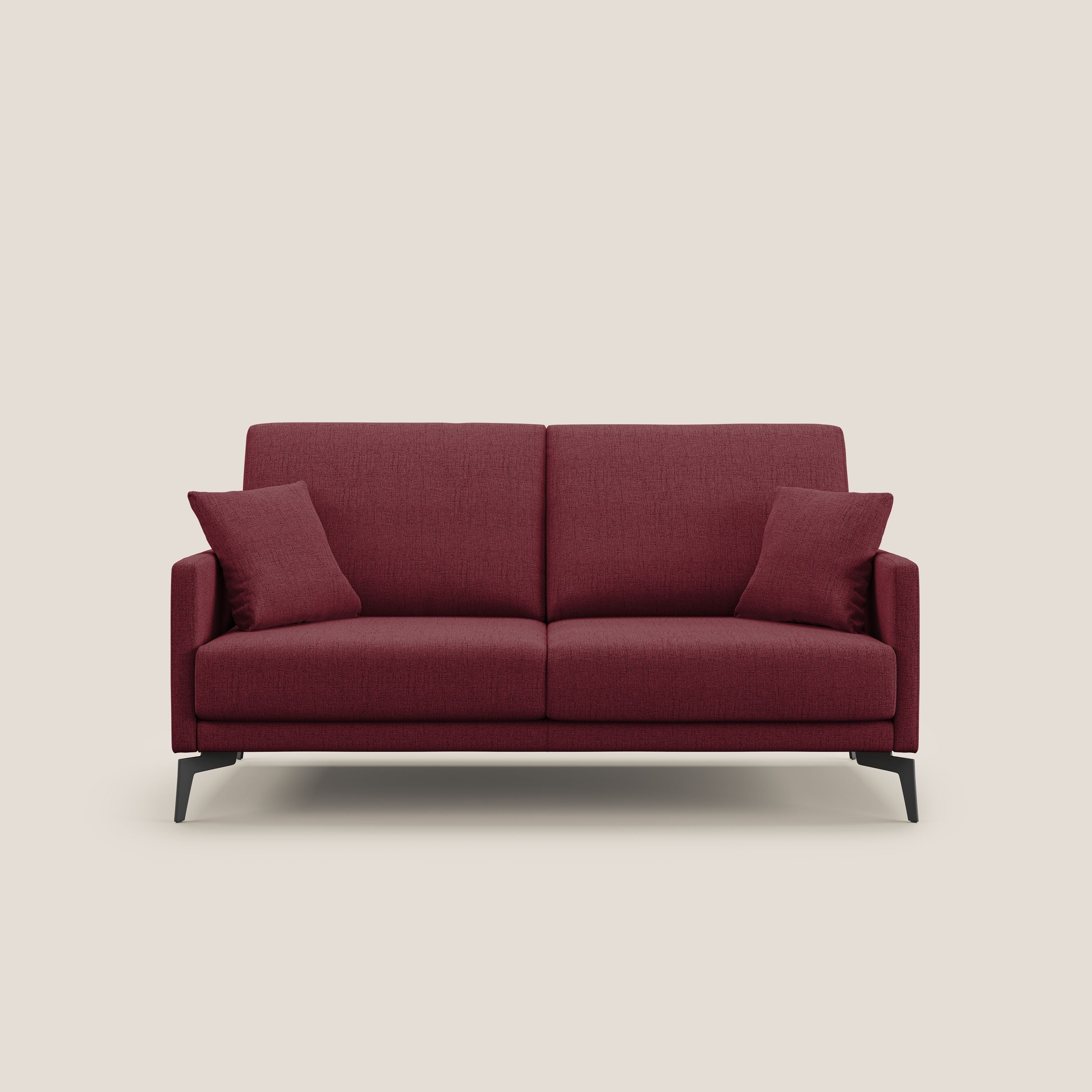 Divano 2 Posti 160x94x90 cm in Tessuto Rosso