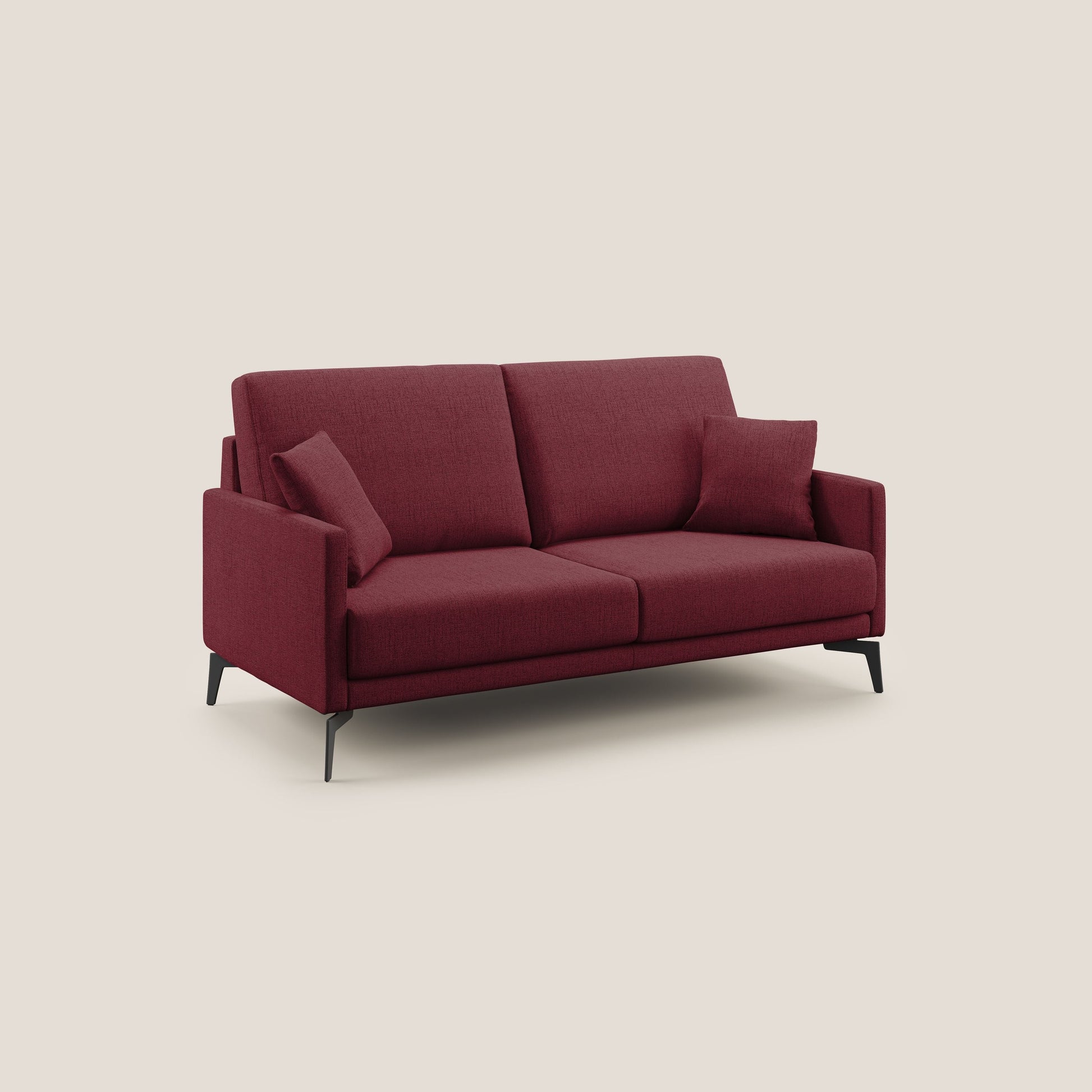 Divano 2 Posti 160x94x90 cm in Tessuto Rosso
