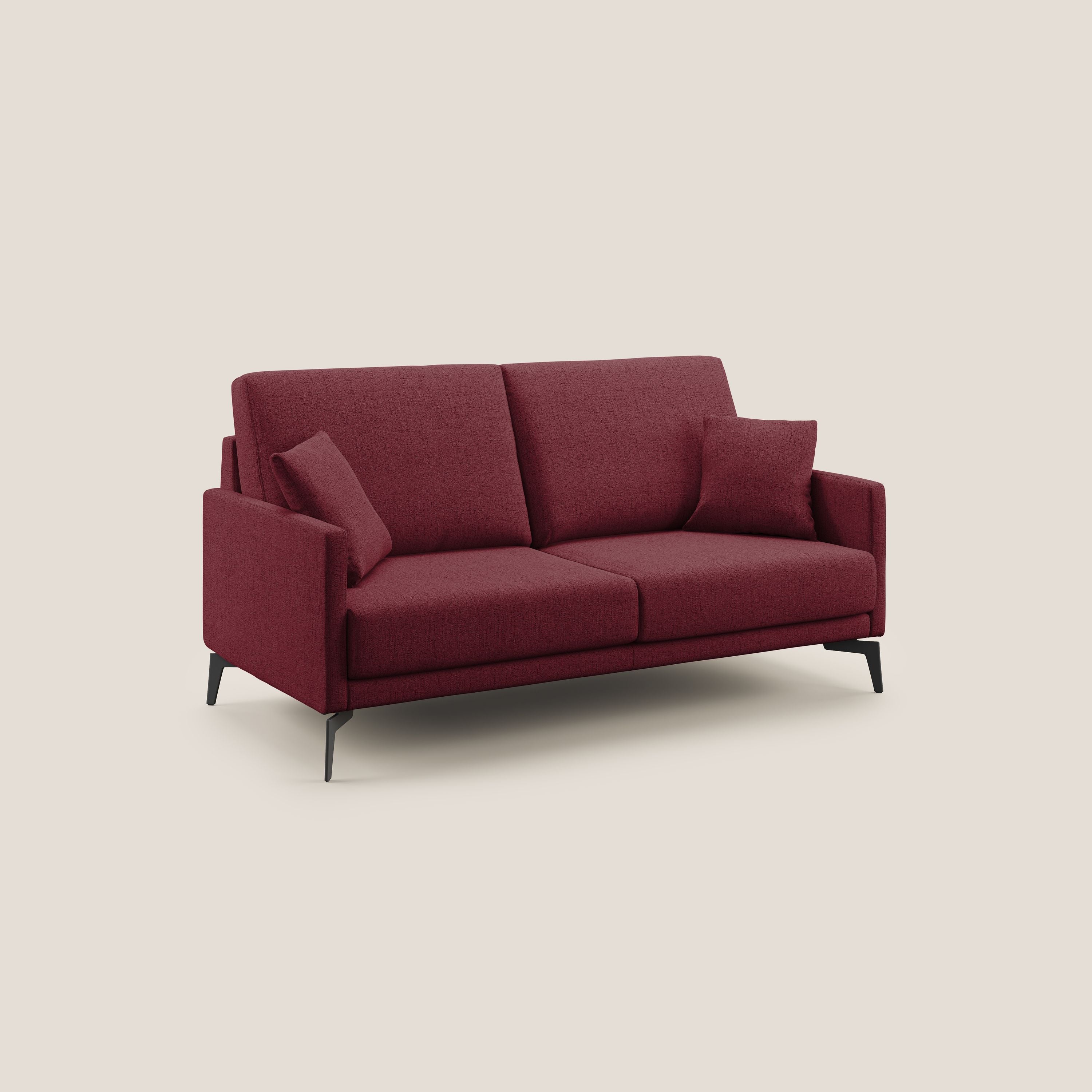 Divano 2 Posti 160x94x90 cm in Tessuto Rosso