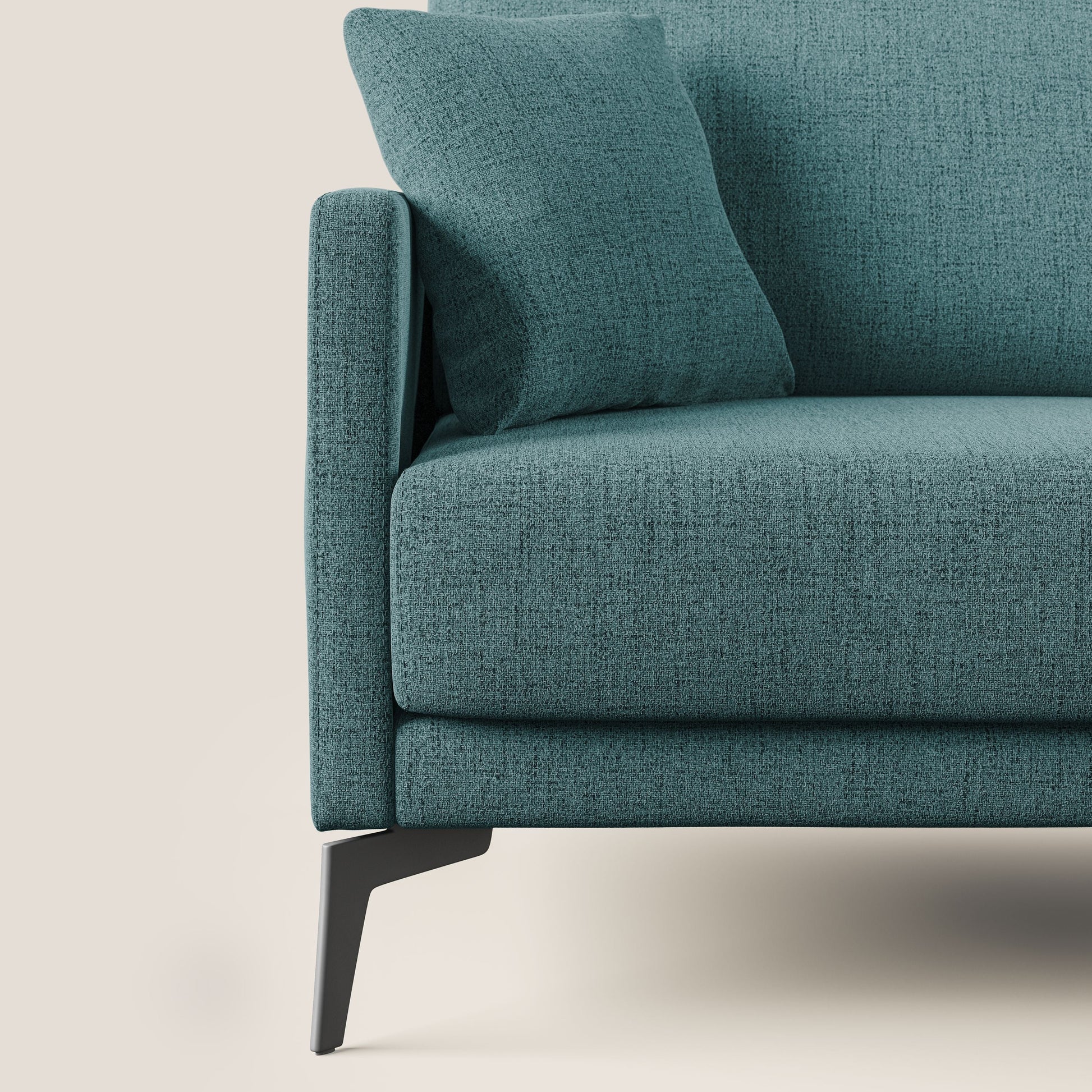 Divano 3 Posti 180x94x90 cm in Tessuto Azzurro