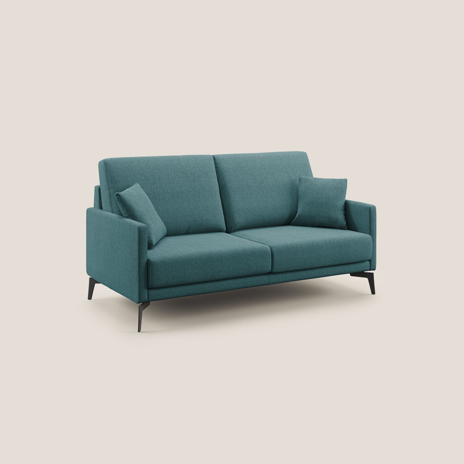 Divano 2 Posti 140x94x90 cm in Tessuto Azzurro