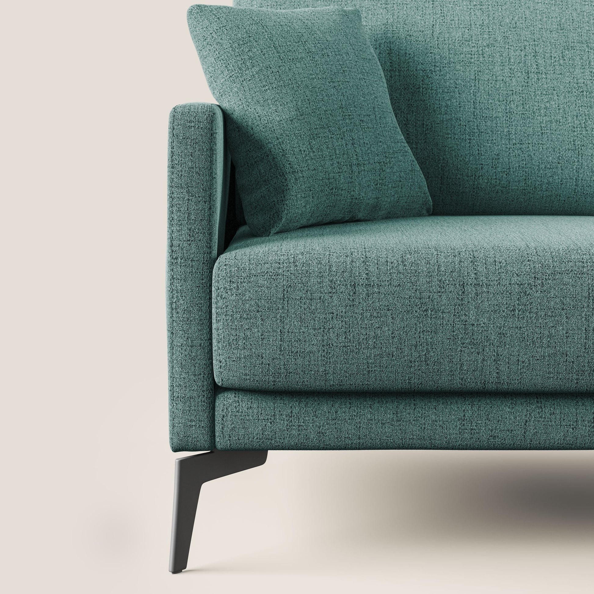 Divano 2 Posti 160x94x90 cm in Tessuto Verde Acqua