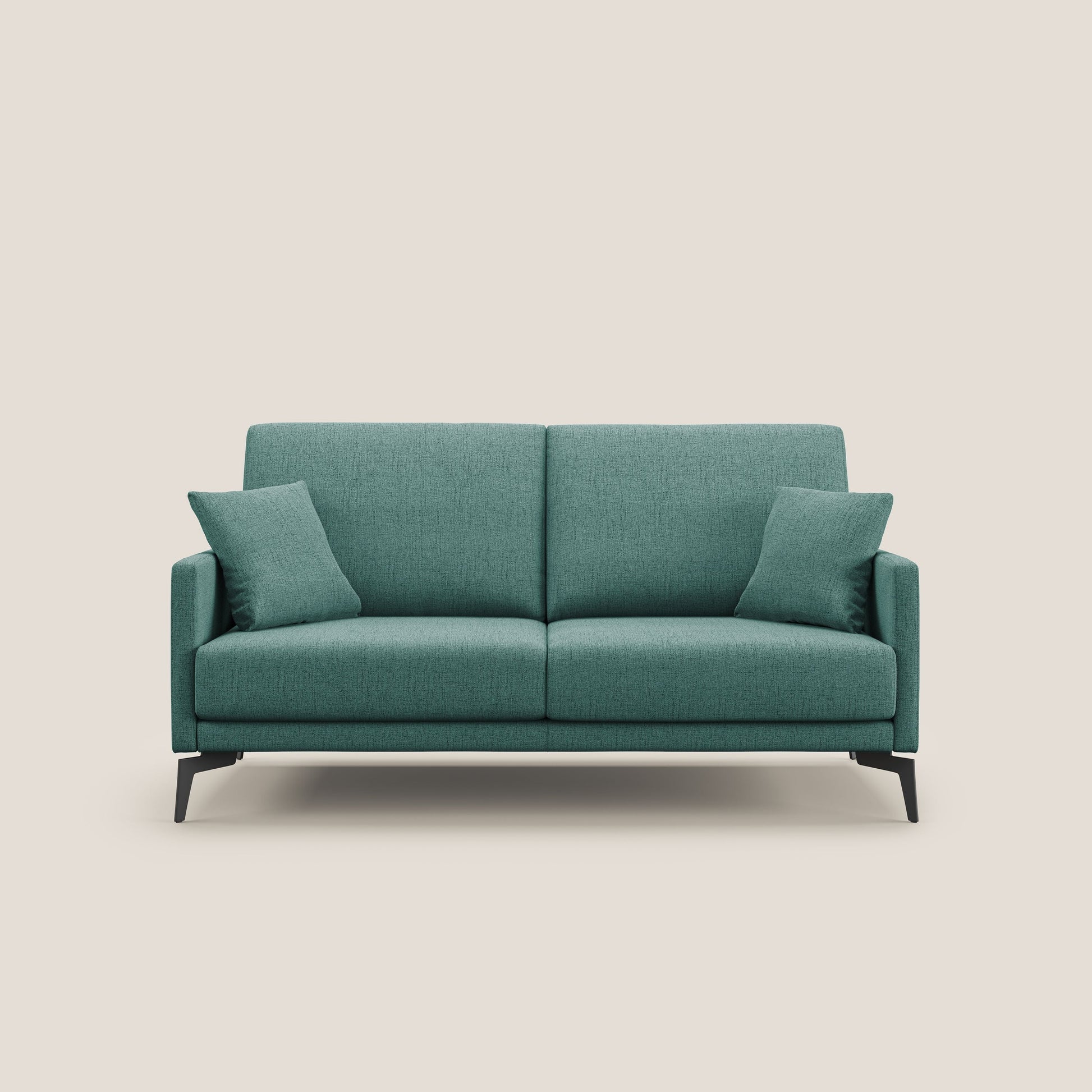 Divano 2 Posti 160x94x90 cm in Tessuto Verde Acqua
