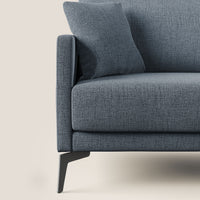 Divano 2 Posti 160x94x90 cm in Tessuto Blu